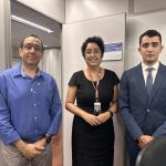 Eduardo Feitora e dois representantes do MGI.