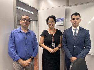 Eduardo Feitora e dois representantes do MGI.